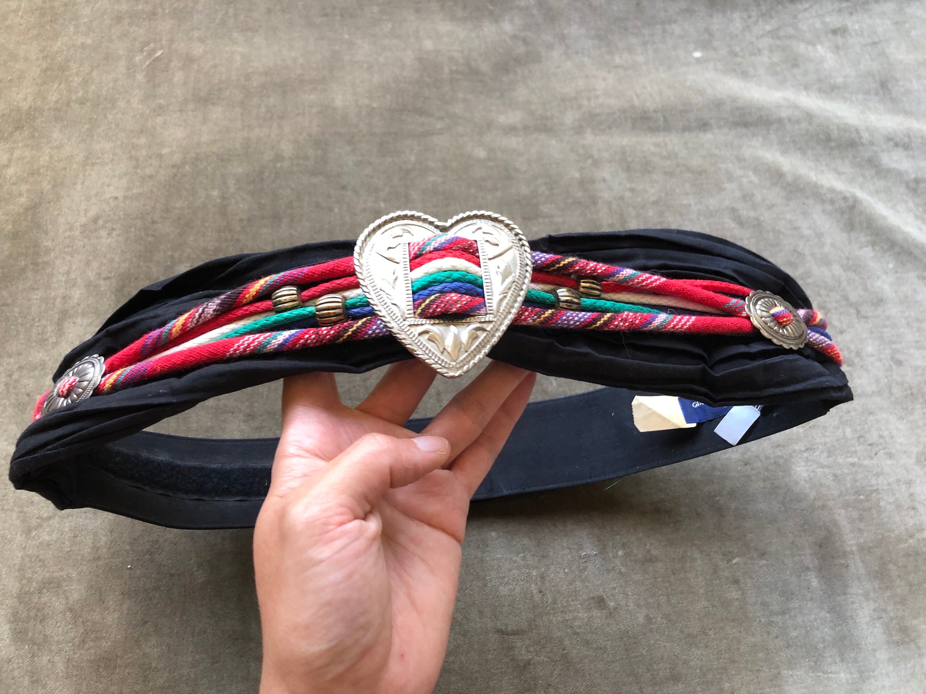 Western Southwestern Fashion Belt Black Cotton Boho Peasant  display picture 2