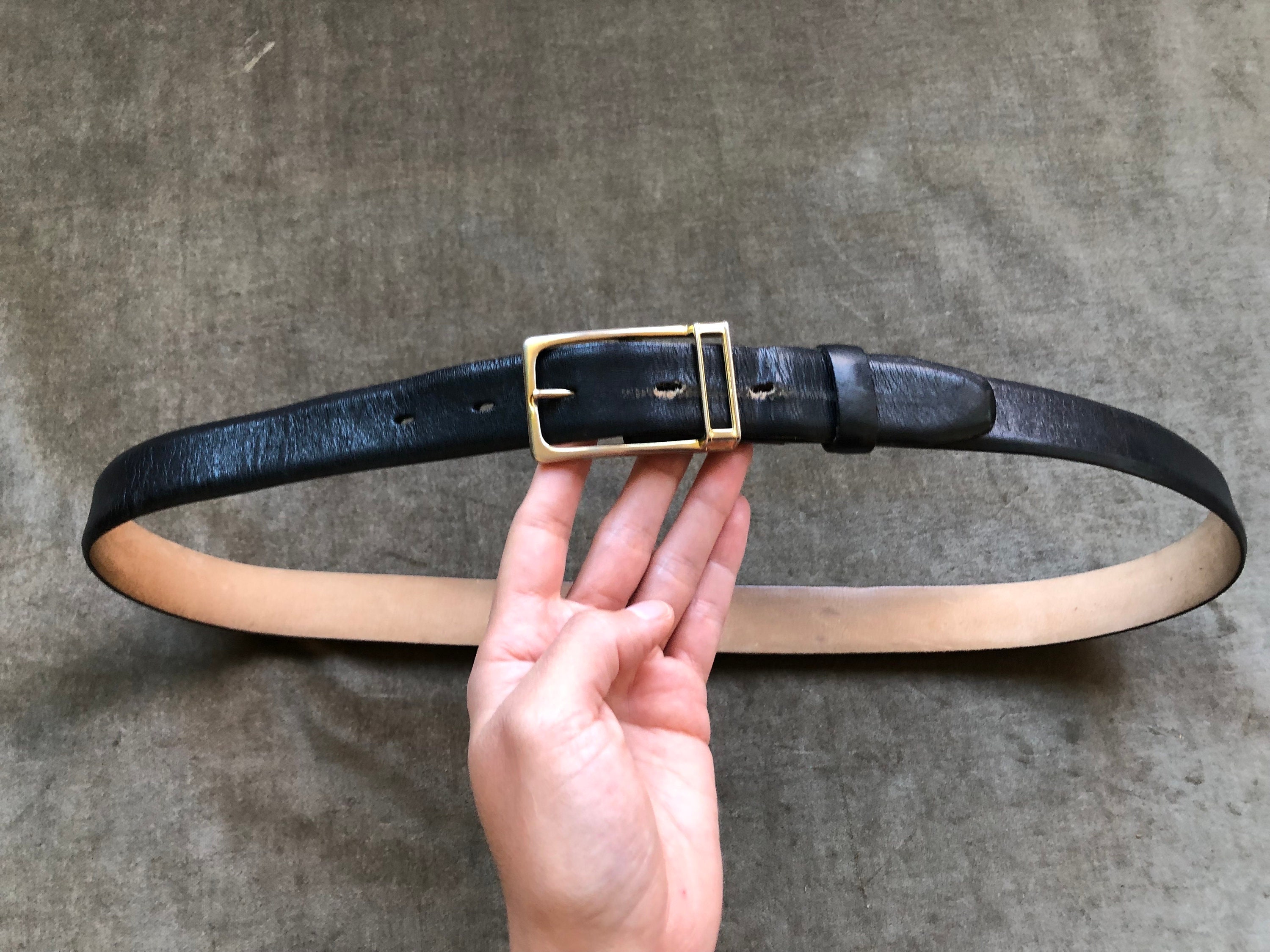 60s 70s vintage leather belt W29〜W34 60s 70s vintage leather belt W29〜W34 60s 70s Retro Black