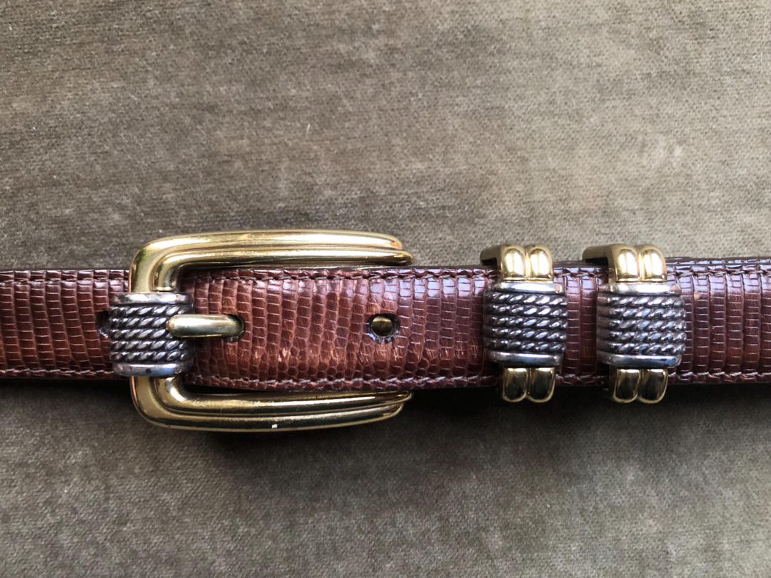 El General Exotic Lizard Leather Cowboy Belt - Brown 45302 main image 1