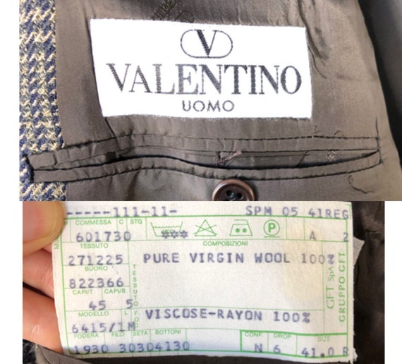 Vintage Mens Valentino Uomo Wool Glen Urkquhart P… - image 9