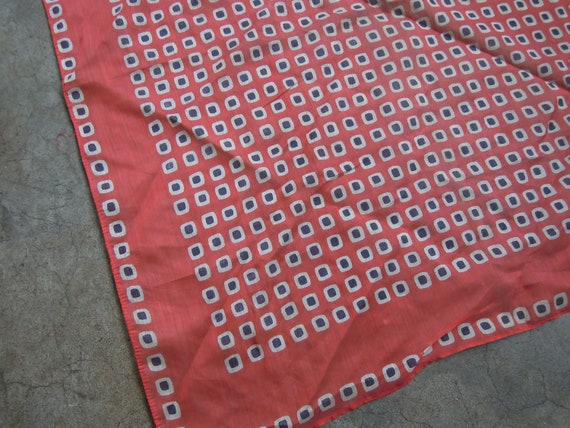 Retro red sheer dotted square mod Geometric Print… - image 5