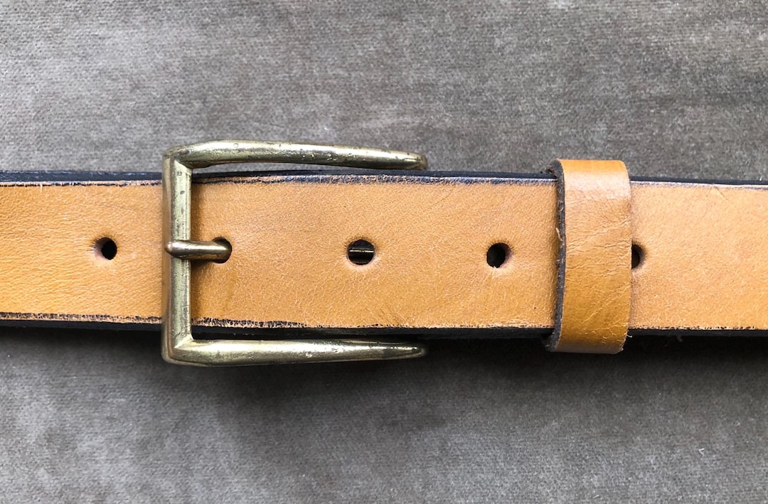 60s 70s Thick Steerhide Saddle Leather Belt Size M L XL 34 