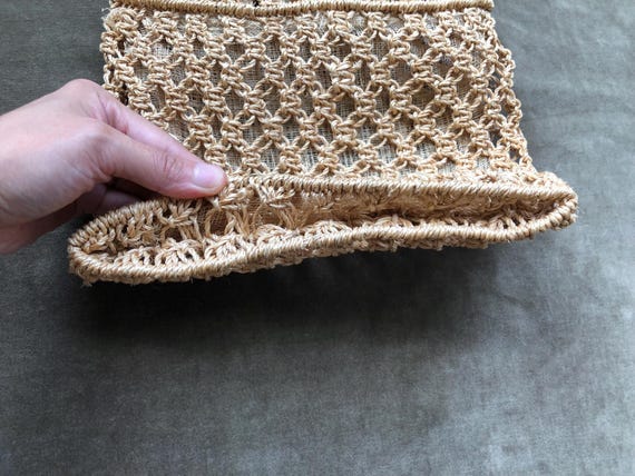 Mini Micro Bag Handmade Macrame Cord Twine Net Sh… - image 6