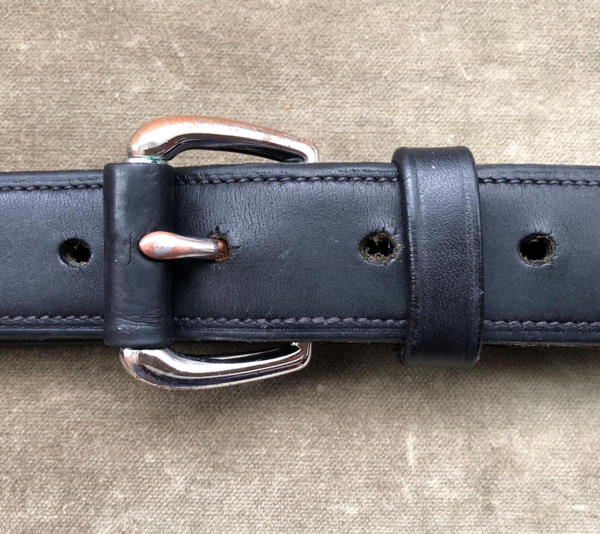 Vintage Ralph Lauren Navy Sterling Silver Stirrup Buckle Belt Italy 90s Y2K M Ralph Lauren Sterling Silver Chain Buckle Belt main image 3