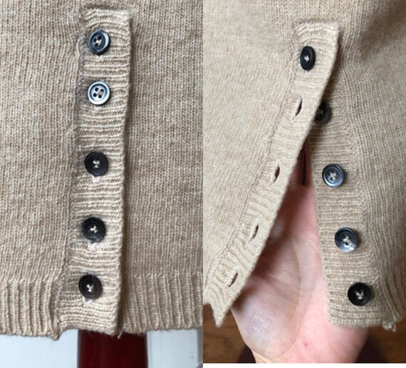 80s Wool Knit Midi Mid Length Sweater Skirt Back … - image 10