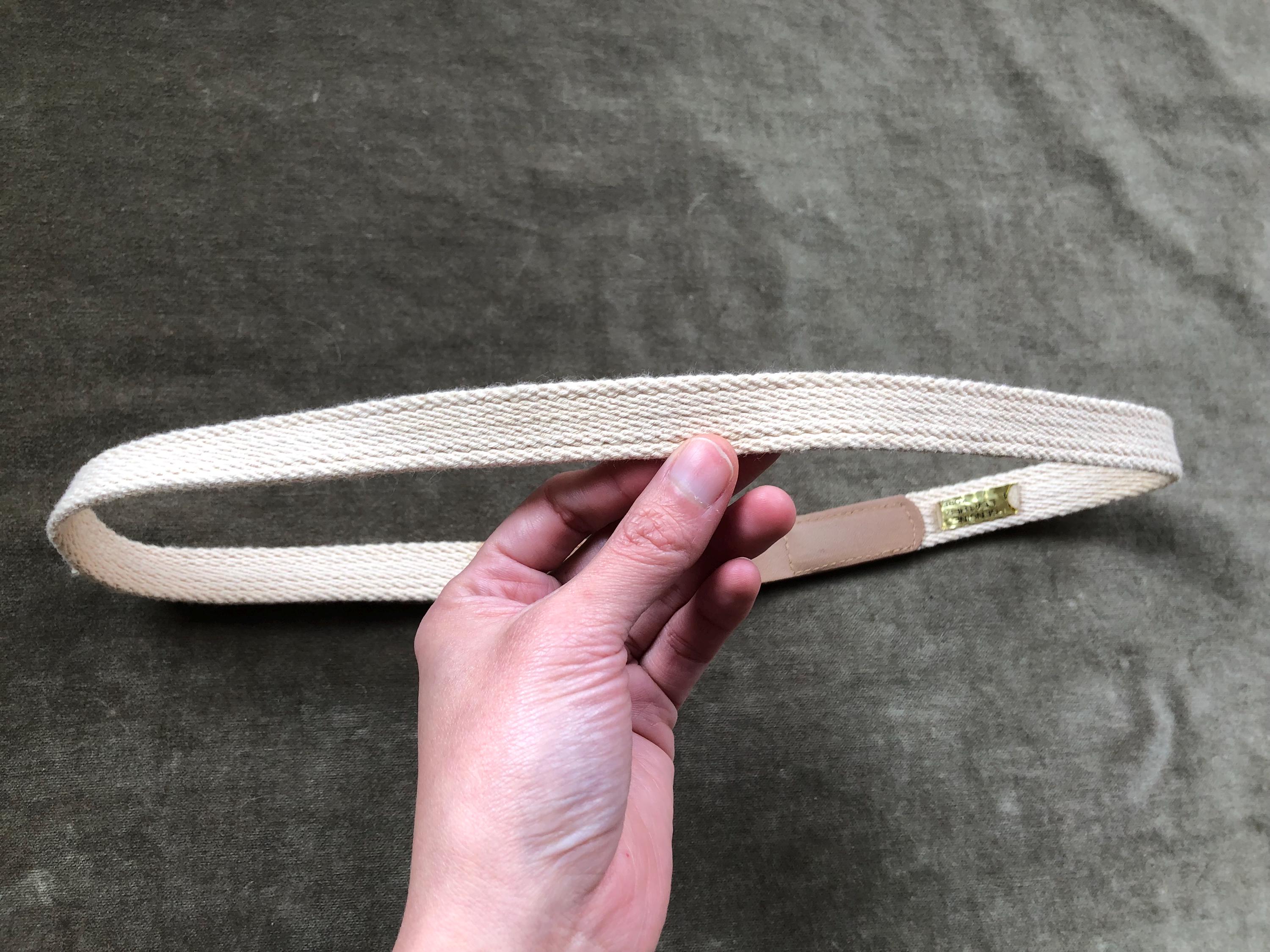 Sash Loop 70s Skinny Taupe Beige Leather Fashion Belt Loop Sash Buckle 1980s ...
