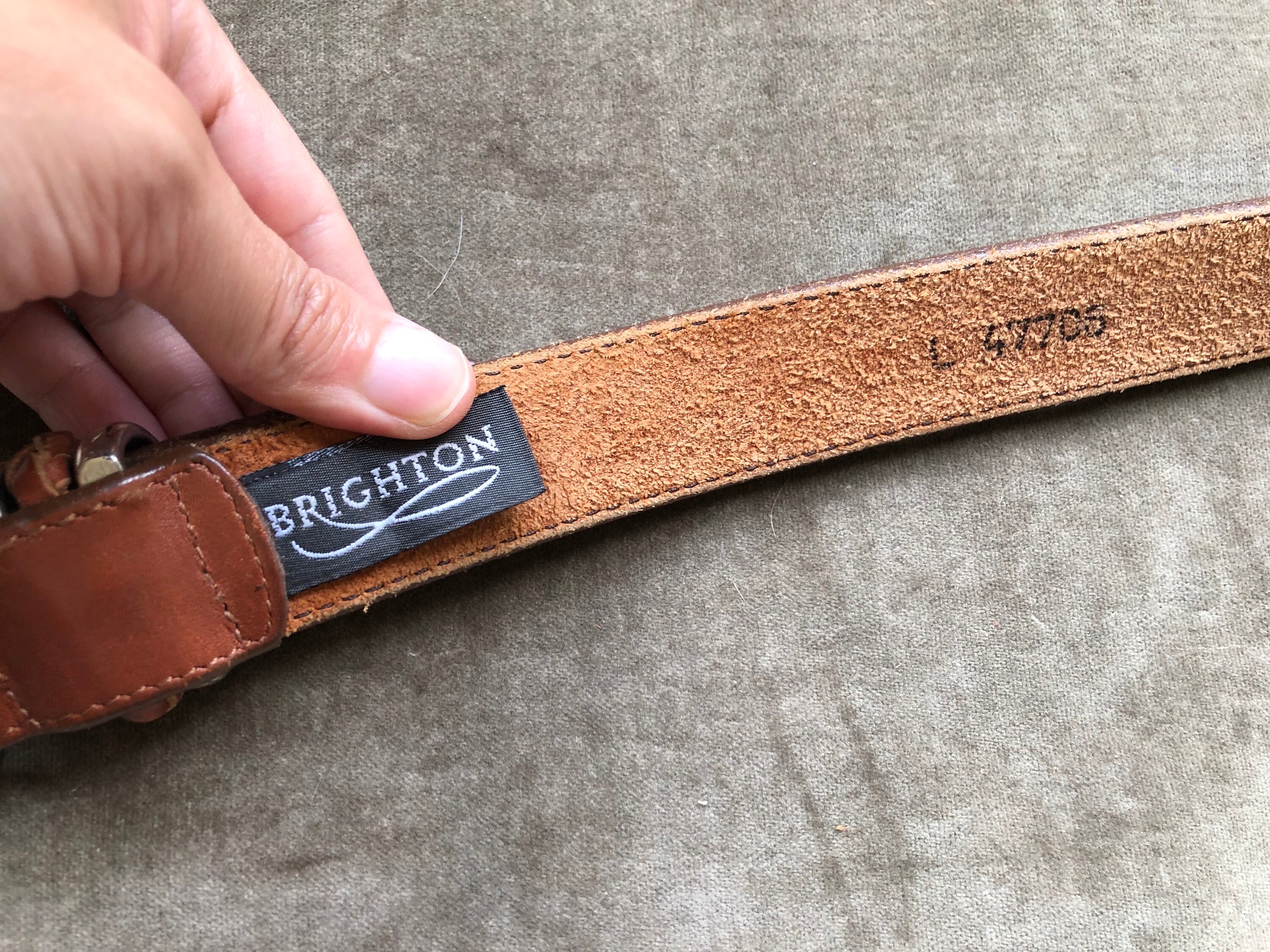 Brighton Western Leather Belt Size Large 34in 2 Tone Brown Black Southwestern Brighton Leather Belt Black Brown Vintage Size M Silver Gold  main image 3