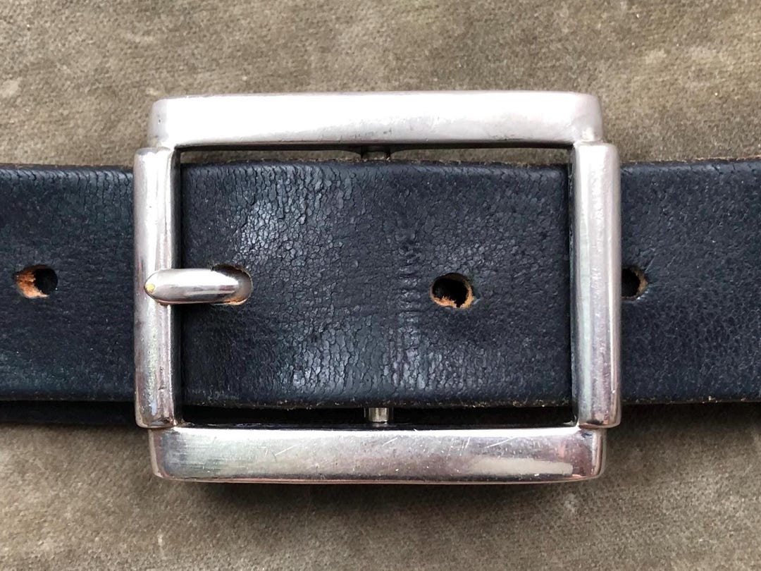 BLACK LEATHER vintage 90s y2k belt L/XL womens friends Amazon.com: Retro Black Leather Belt Star Accessories for  main image 4