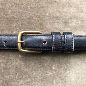 Black Leather Belt 80s - Etsy display picture 1