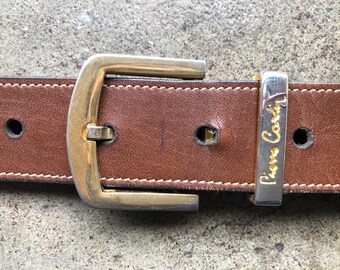 Vintage Leather Pierre Cardin Belt Size 33 Retro Pierre Cardin | Accessories | Vintage Leather Pierre Cardin  main image 2