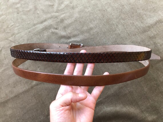 Auth Brunello Cucinelli Genuine Snake Skin Skinny… - image 6