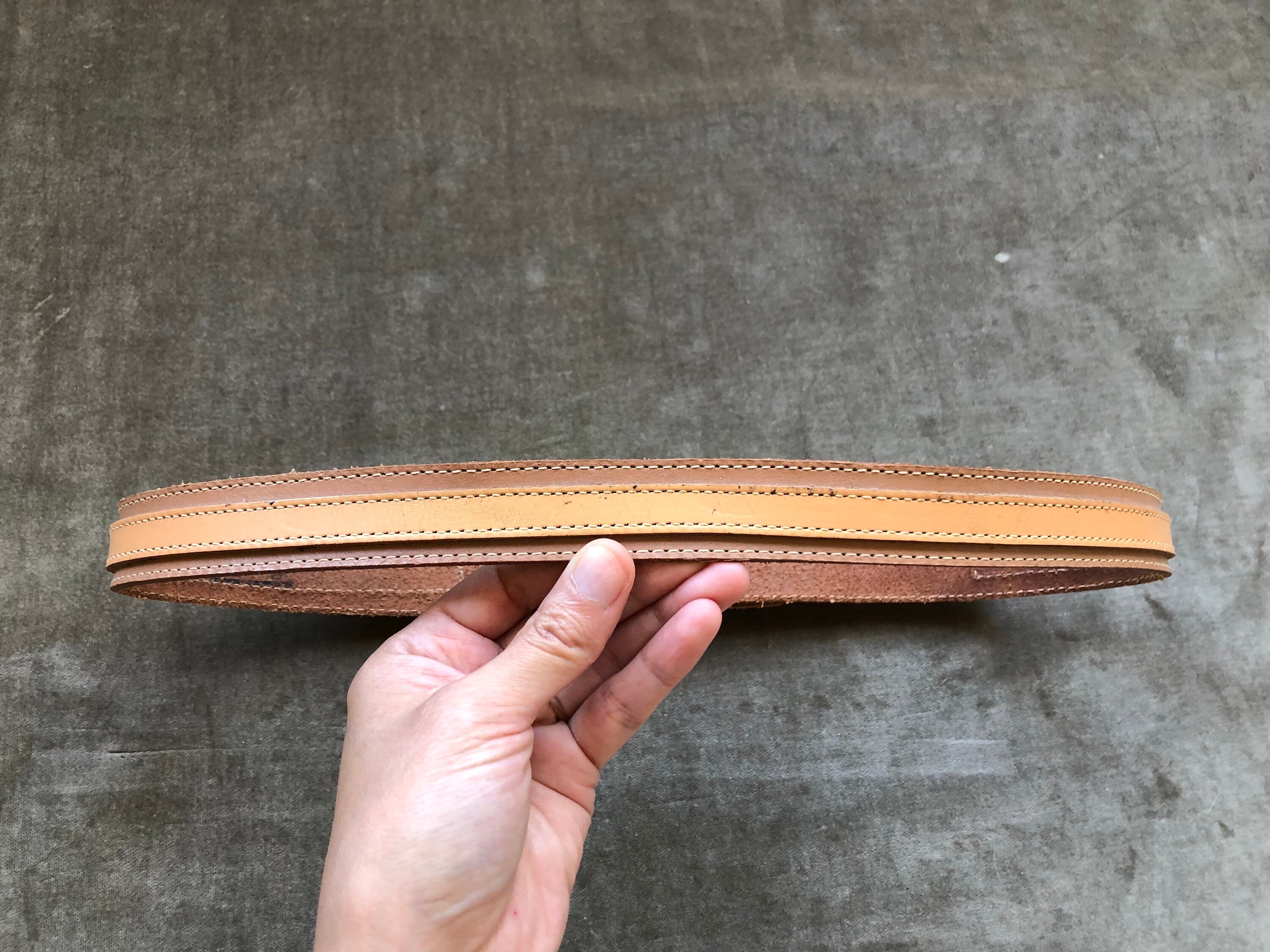 Rustic Slim Ranger Leather Natural Belt Size S/ M 90s Vintage Western Cowgirl Thick Leather Ranger Belts - Etsy main image 3