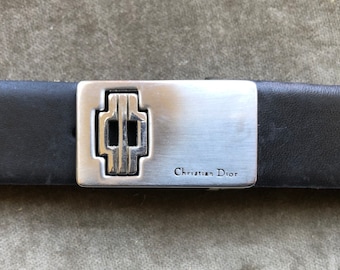 Christian Dior ディオール ベルト ロゴバックル レザー