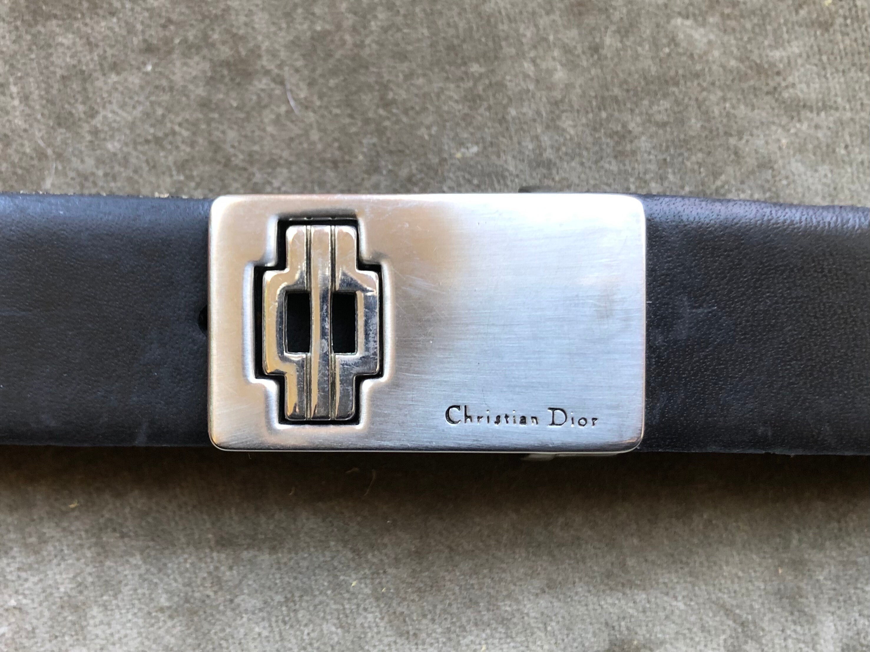 Vintage Christian Dior Casual Full Grain Leather Belt Size 34 Dior Red Monogram Canvas Leather Belt Size 33 Inches main image 3
