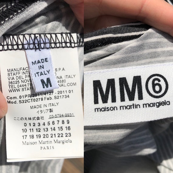 MM6 Maison Martin Margiela Soft Thin Knit Striped Black White