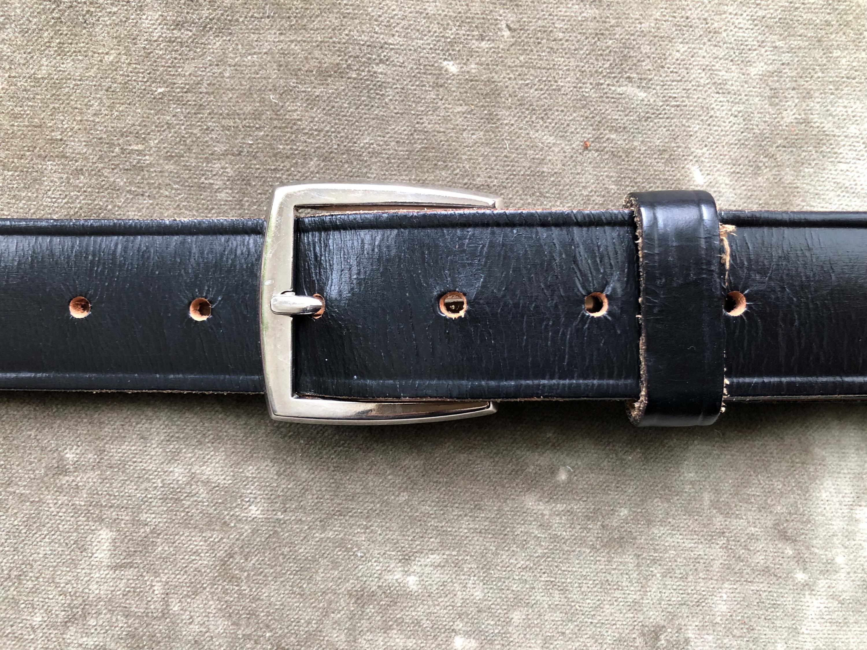 50s Vintage Skinny Black Belt - Etsy