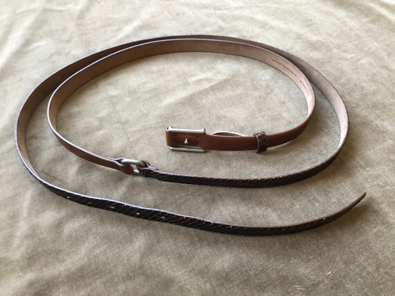 Auth Brunello Cucinelli Genuine Snake Skin Skinny… - image 10