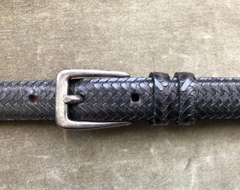 RLX Ralph Lauren Crocodile Made in Italy Grey Belt Silver-Buckle Alligator Belt main image 3