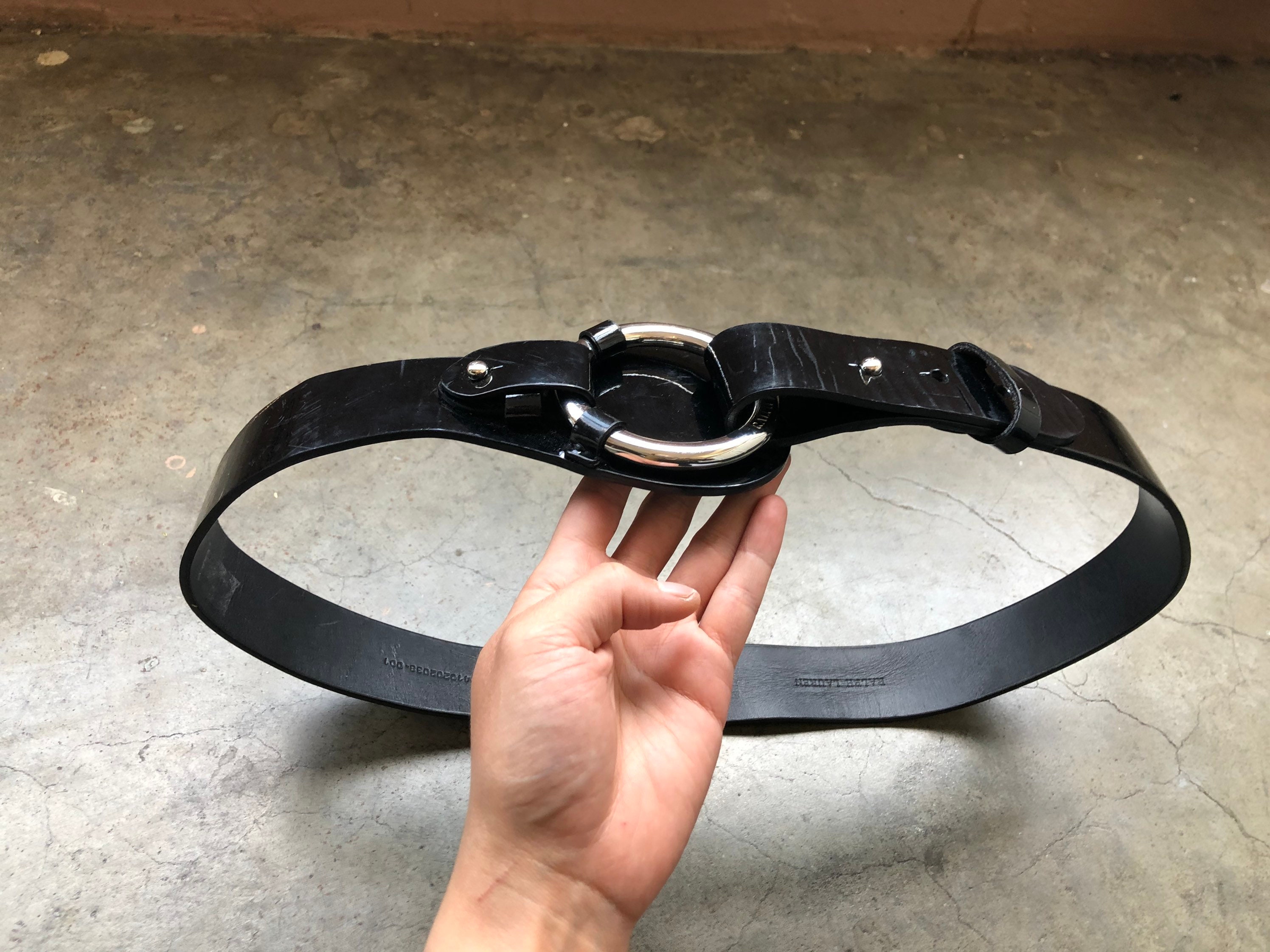 Ralph Lauren Black Patent Leather Wide Harness Avant Garde  display picture 2