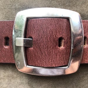 Vintage Calvin Klein Jeans Genuine Leather Tan Studded Wide Buckle Unisex Size M NEW CALVIN KLEIN Belt Vintage 90s Sz. Medium Black Logo  main image 4