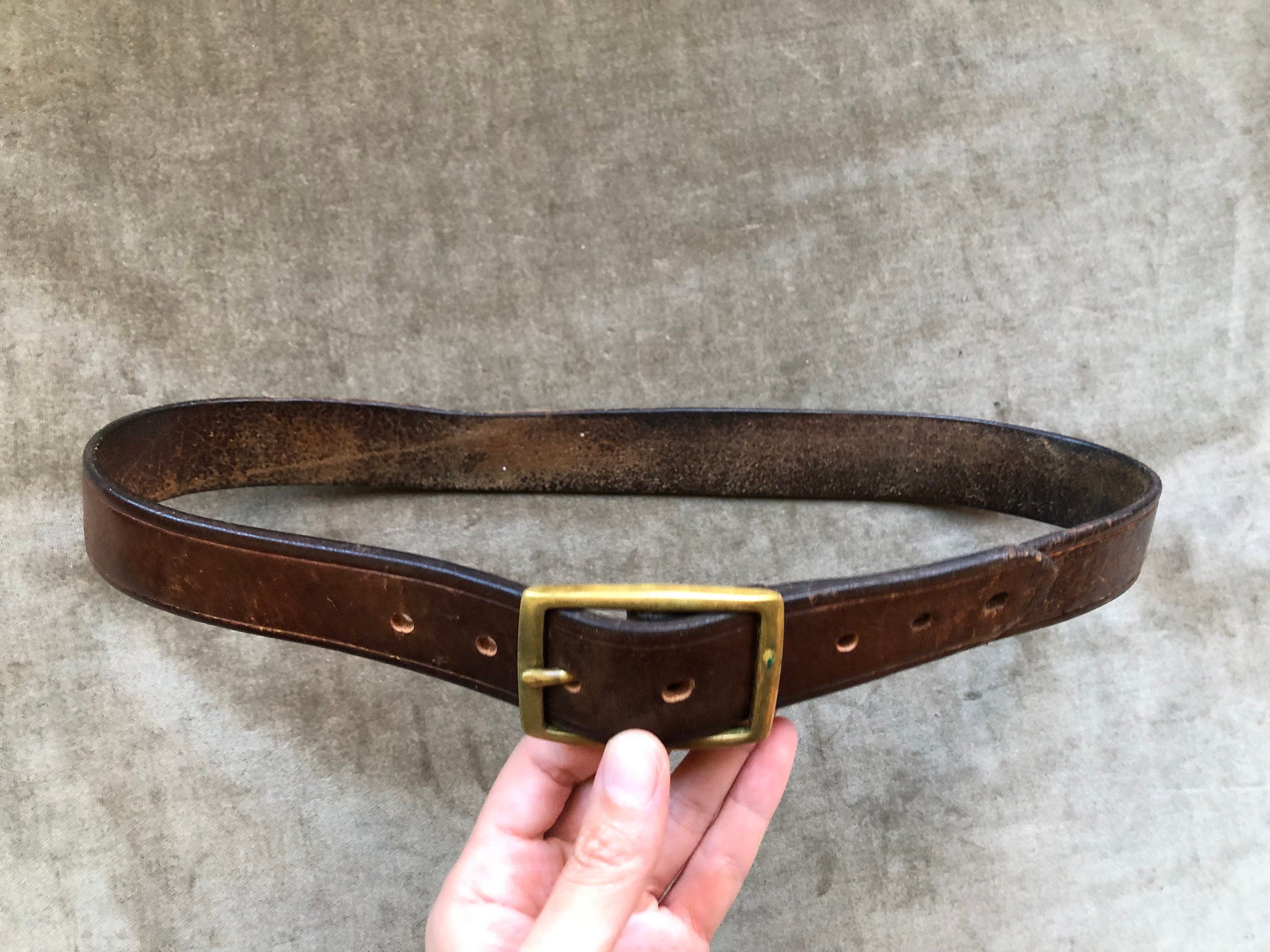 激安超特価 最大80%オフ  27 26 25 S XS Size Belt Leather Thick 70s 60s 28 1970s Waist 小物