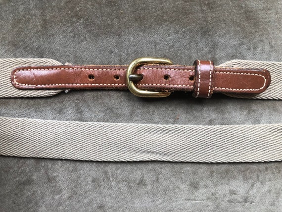 Dooney & Bourke leather/wool surcingle/solid brass Dooney & Bourke Red Wool Surcingle Belt Brown Leather Solid  main image 4