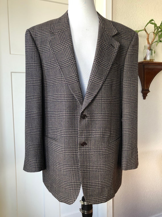 Vintage Mens Valentino Uomo Wool Glen Urkquhart P… - image 4