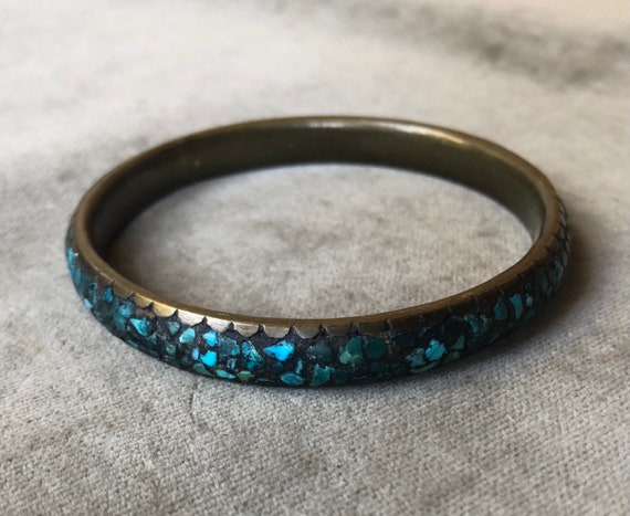 Mosaic Wall!! Vintage Native American Navajo Hand Tooled Sterling Silver Bracelet Cuff Mosaic Wall!! Vintage Native American Navajo Hand Tooled Sterling Silver Bracelet Cuff