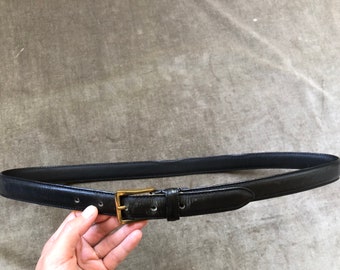 Dooney & Bourke Black Leather Simple Belt Retro Solid Brass  display picture 1
