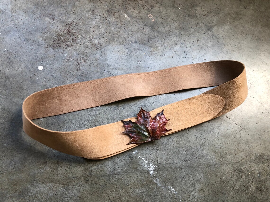 Vintage Realistic Maple Leaf Autumn Fall Fashion Belt Faux Etsy