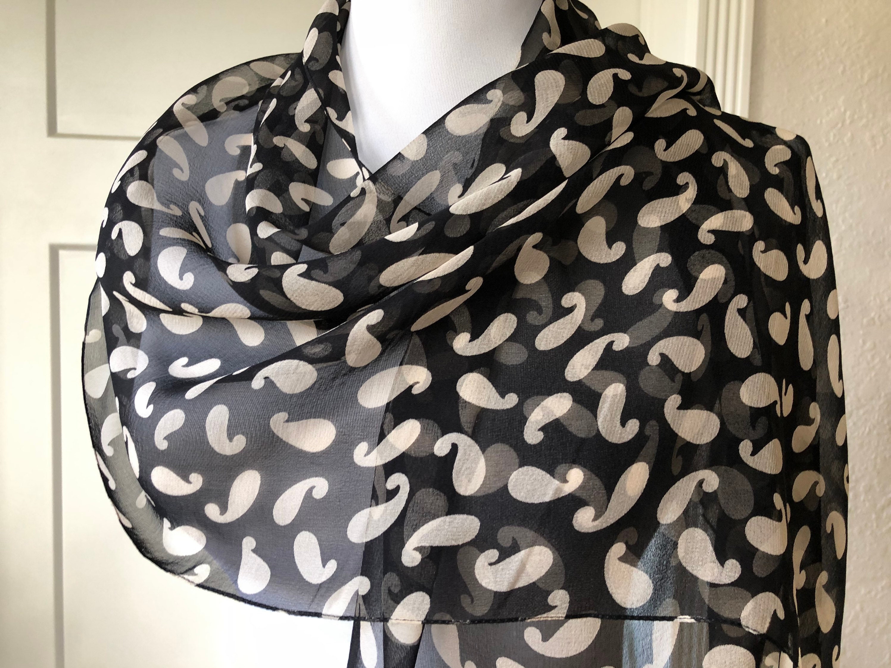 LV Print Luxury Silk Scarf - Absolutely Desi