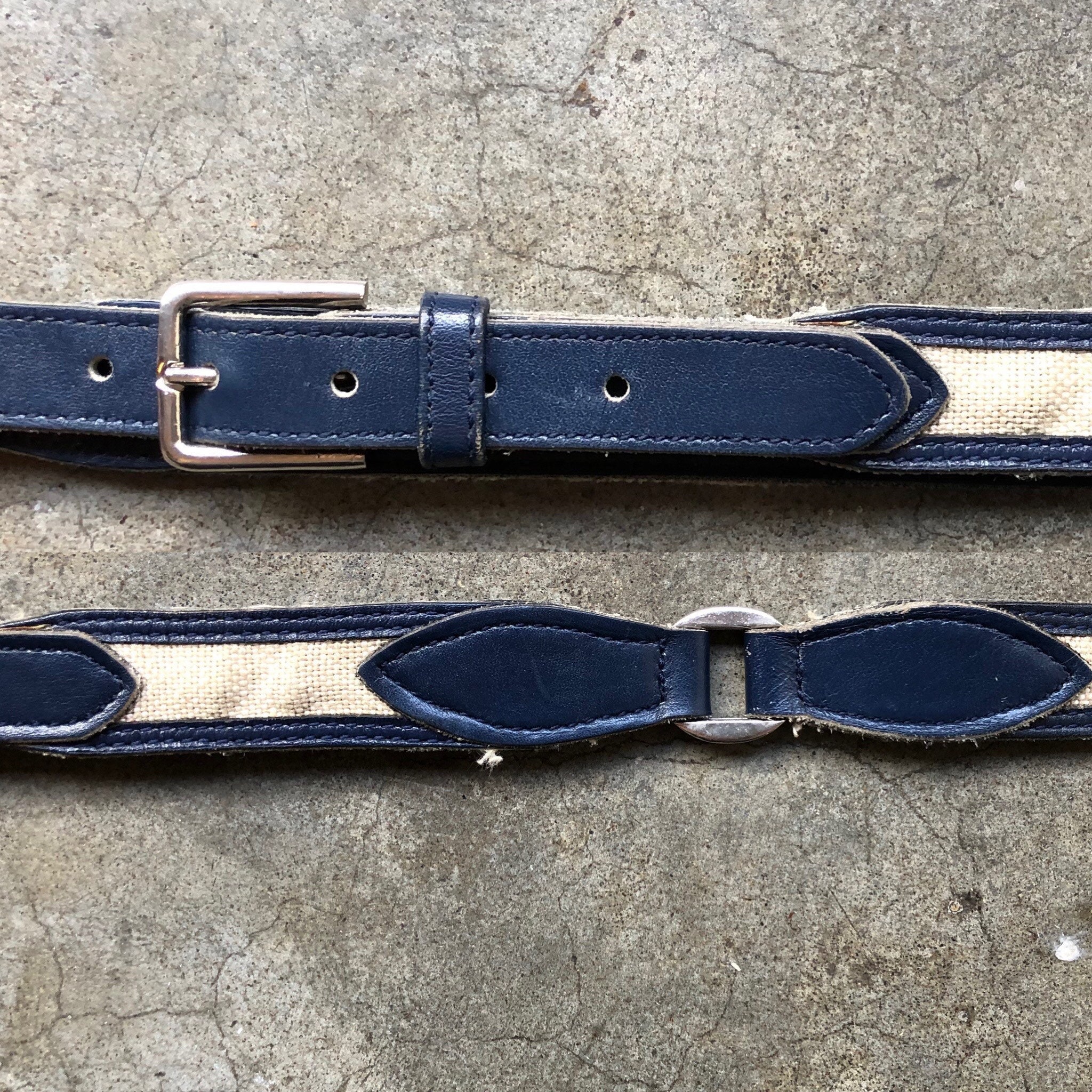 Leather Belt Made In Uruguay Unique Vintage Belt Leather Belt With Gold Abstract Design Buckle Made In  main image 2