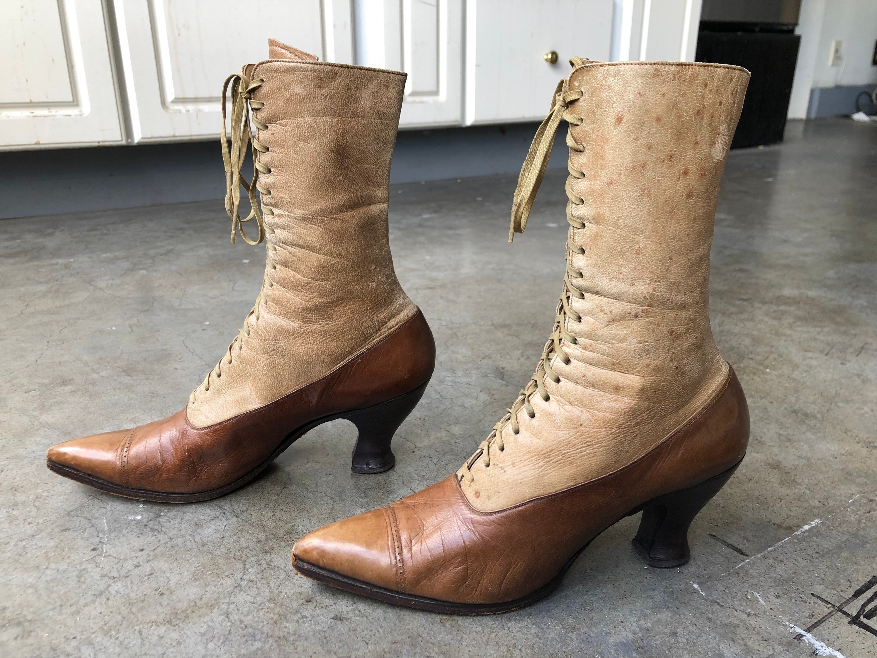 Antique Leather Boot Shoe 1800s - Etsy Ireland