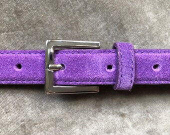 Vintage 1980s Metallic Leather Waist Belt XS-S, Brown  display picture 1