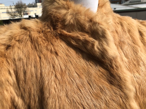 Caramel top fur coat