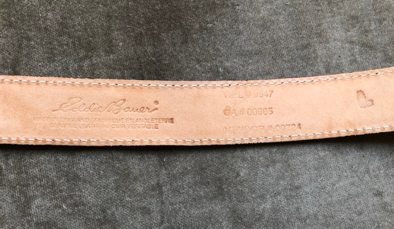 Skinny Dark Brown Croc Embossed Leather Belt 1990… - image 9