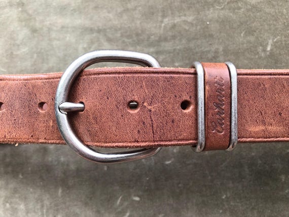Vintage 1990’s Dark Brown XS Belt 90s COACH Dark Brown Leather Woven Braided Belt Self Covered  main image 3