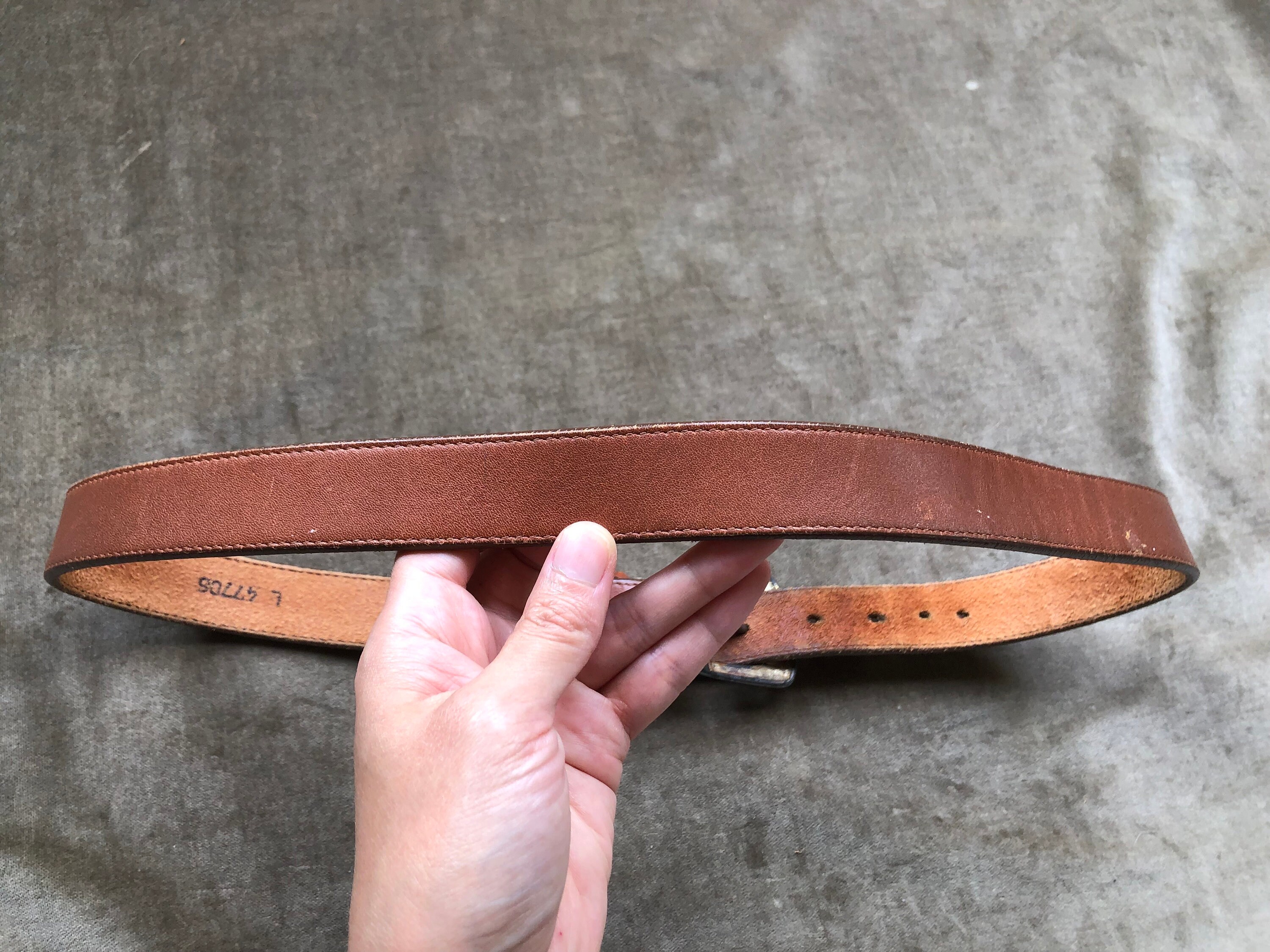 Brighton Thick Leather Slim Brown Rustic Western  display picture 2
