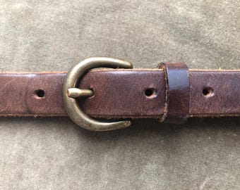 Ralph Lauren Brown Croc Embossed Textured Mahogany Leather  display picture 1