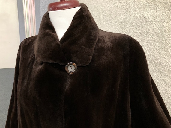 90s Genuine Shaved Mink Fur Swing Coat Evening Overcoat 90s Genuine Shaved Mink Fur Swing Coat Evening Overcoat