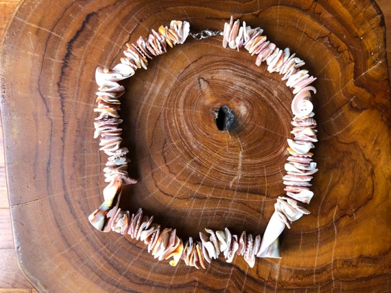 Chunky Natural Seashell Pooka Shell Graduated Sho… - image 5