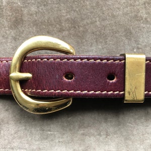 Oxblood Skinny Belt - Etsy display picture 1