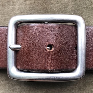 Vintage Gap Belt Large Brown Genuine Leather Wide Silver Circle Buckle 90s 90s Gap Belt - Etsy main image 2