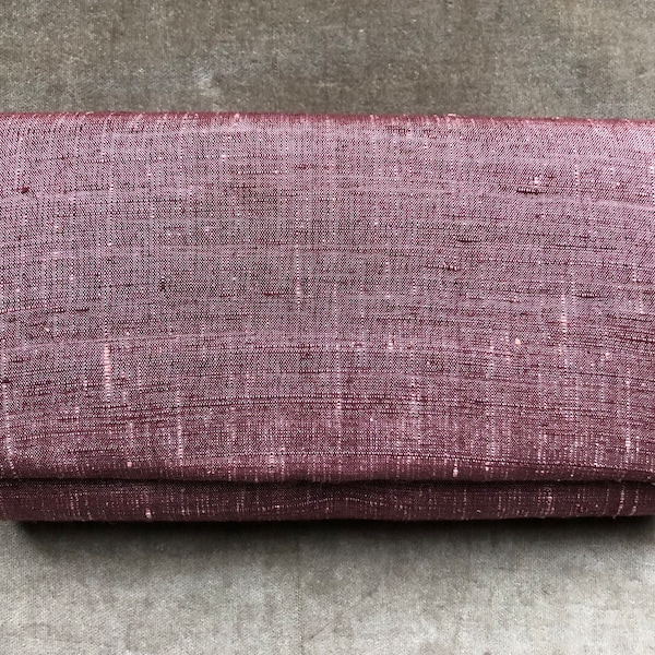 vintage japonais violet prune chatoyante soie lin tissé kimono tissu pochette pression sac à main sac à main des années 70 des années 70 sac rétro asiatique Japon