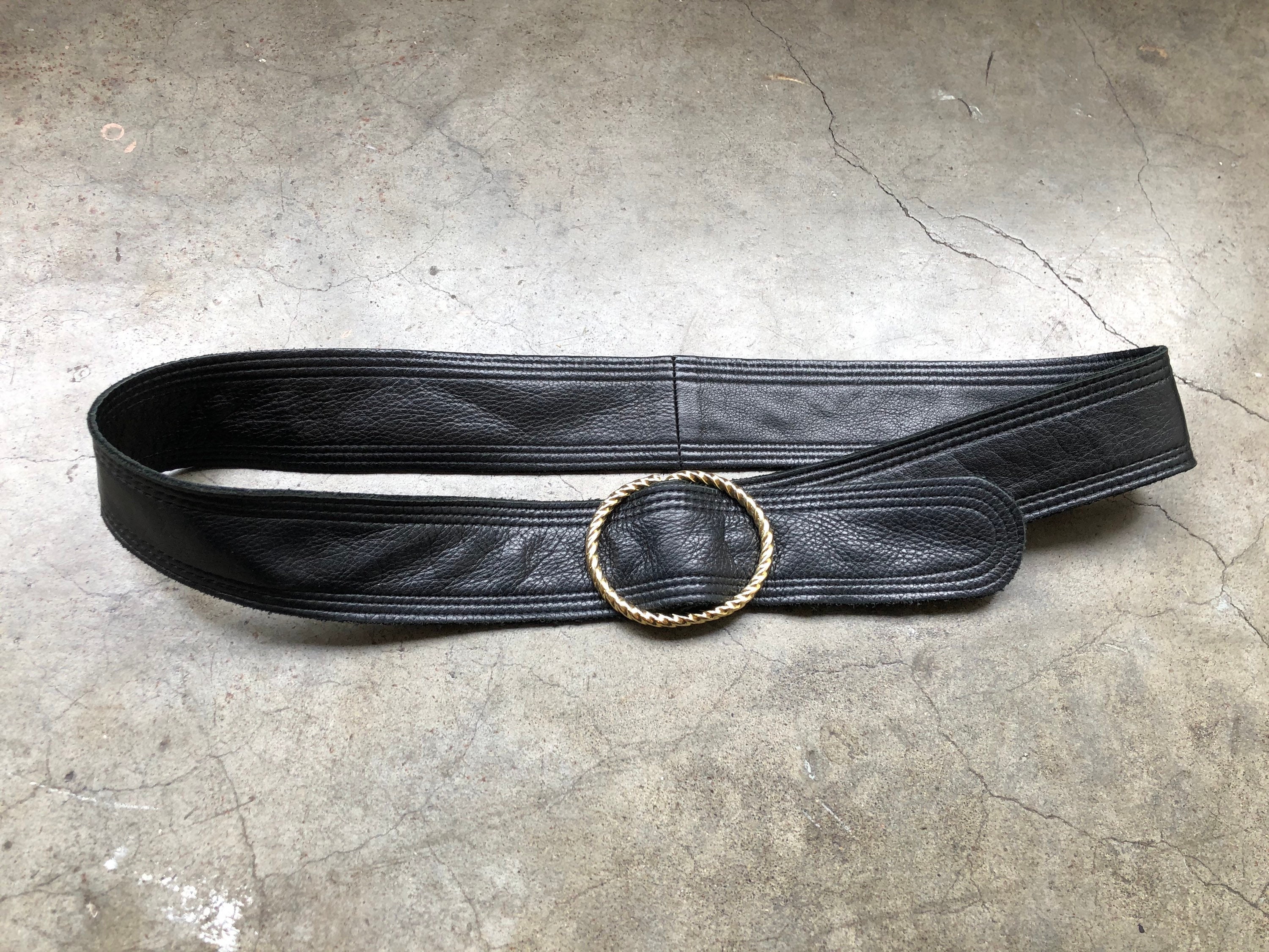 Vtg 80s Revcor Slouchy soft leather clasp front close adjustable womens belt Vintage 80s Belts - Etsy main image 4
