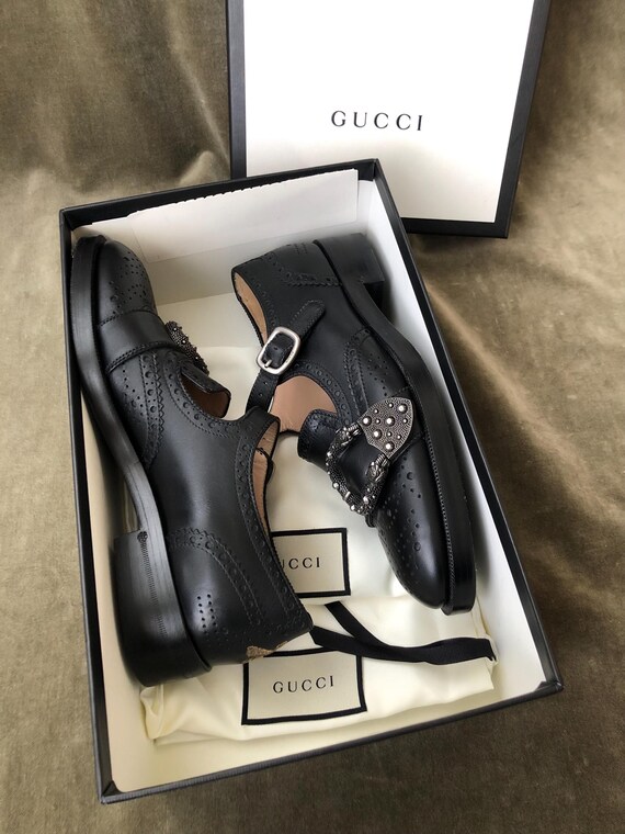 Auth GUCCI Dionysus Mary Jane Chunky Buckle Shoes Iowa Brogues
