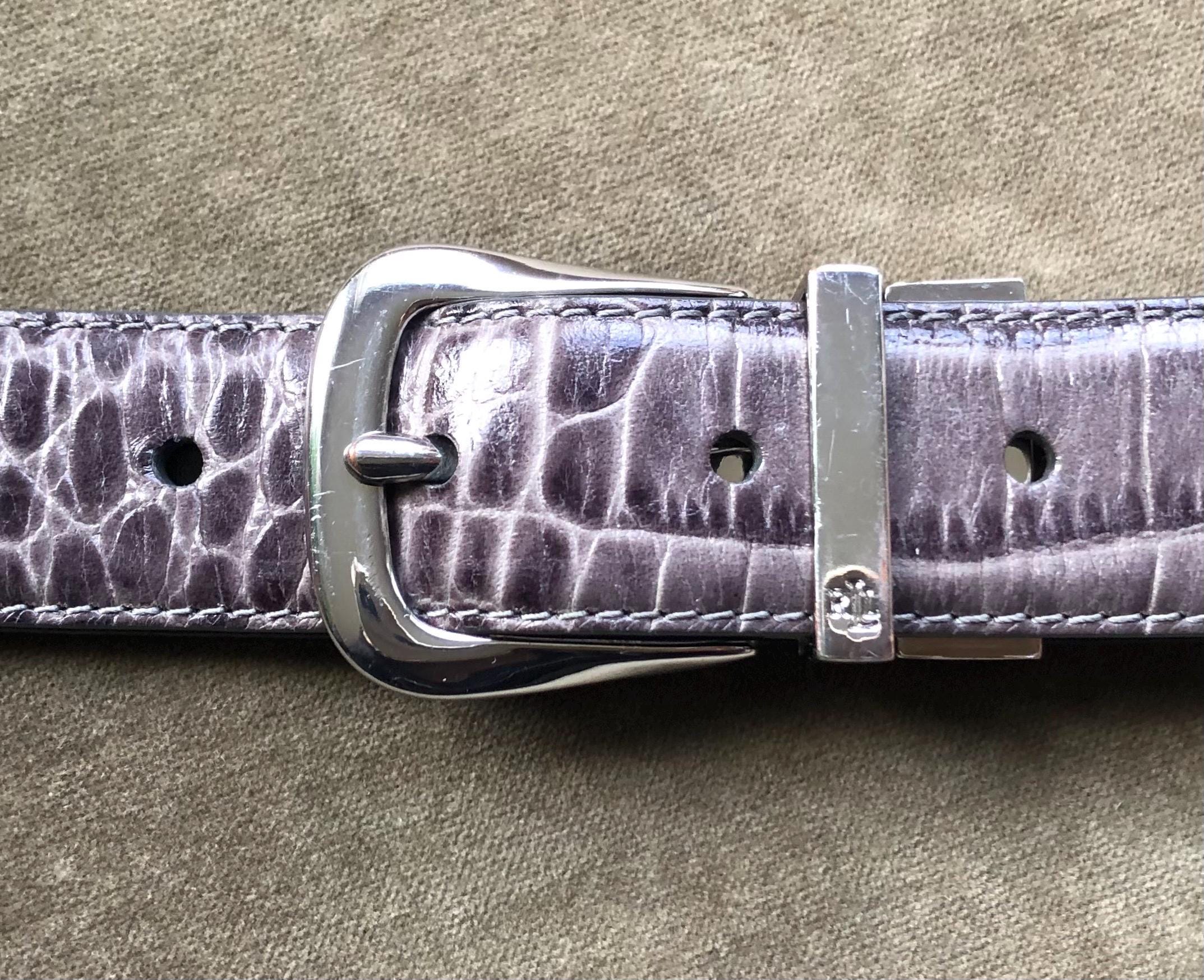 RLX Ralph Lauren Crocodile Made in Italy Grey Belt Men main image 3