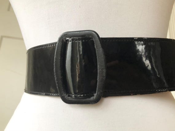 LP Vinatge Black Leather Belt sz S LP Vintage Collection leather Belt, sz. L, handmade in China  main image 3