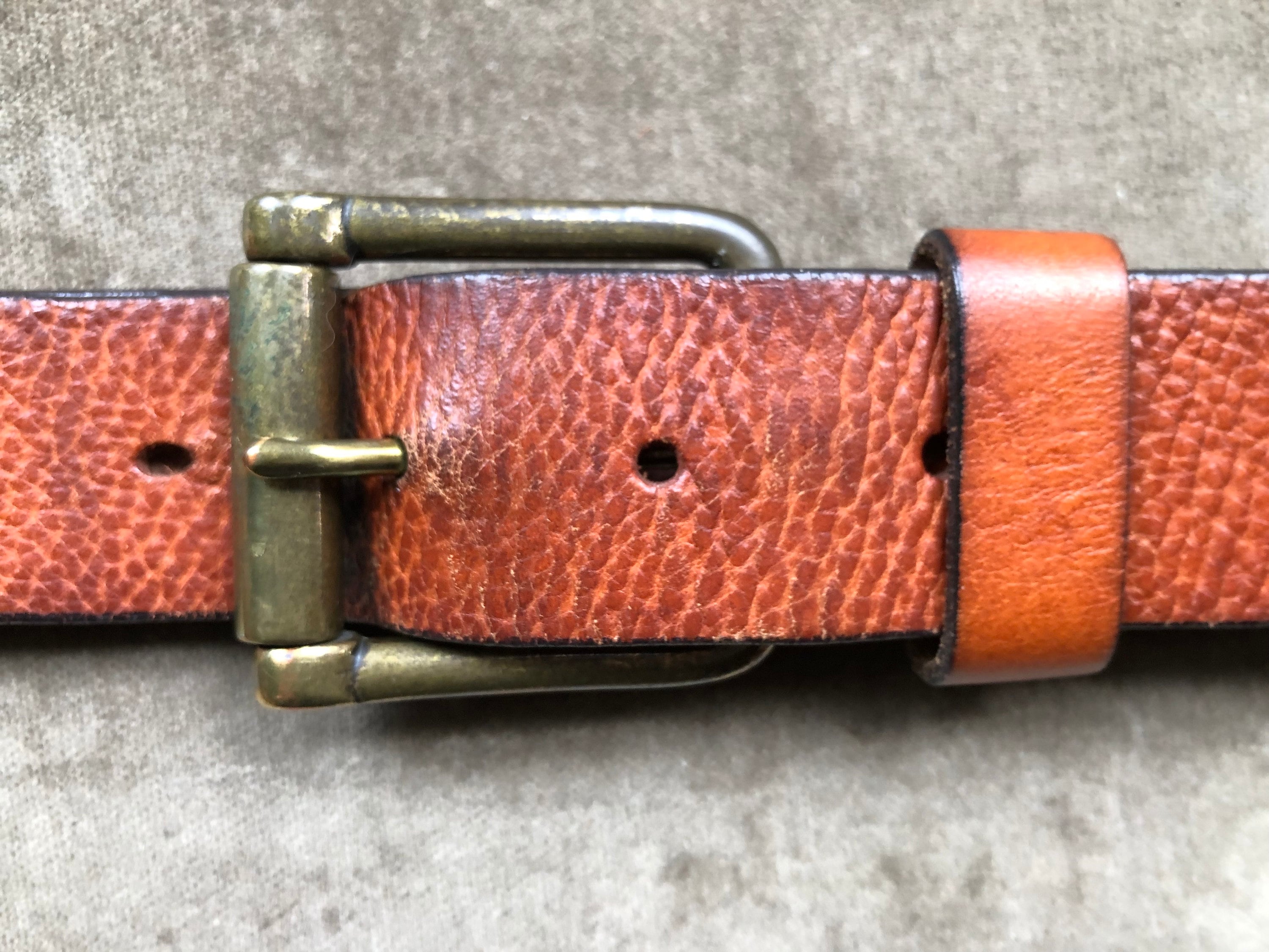 I.V.Y. Brown Leather Red Studs Dagger Buckle Belt Four Buckle Leather Belt - Etsy main image 3