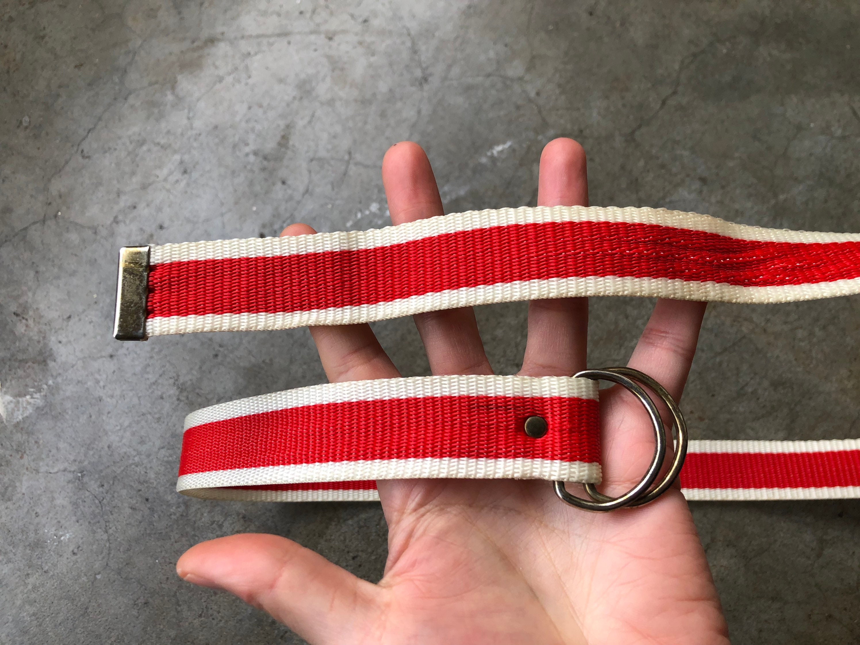 Vintage Red and Cream Ruffled Fabric Belt vintage Bryan Dress Red White Two Piece 24 months Ruffle  main image 2